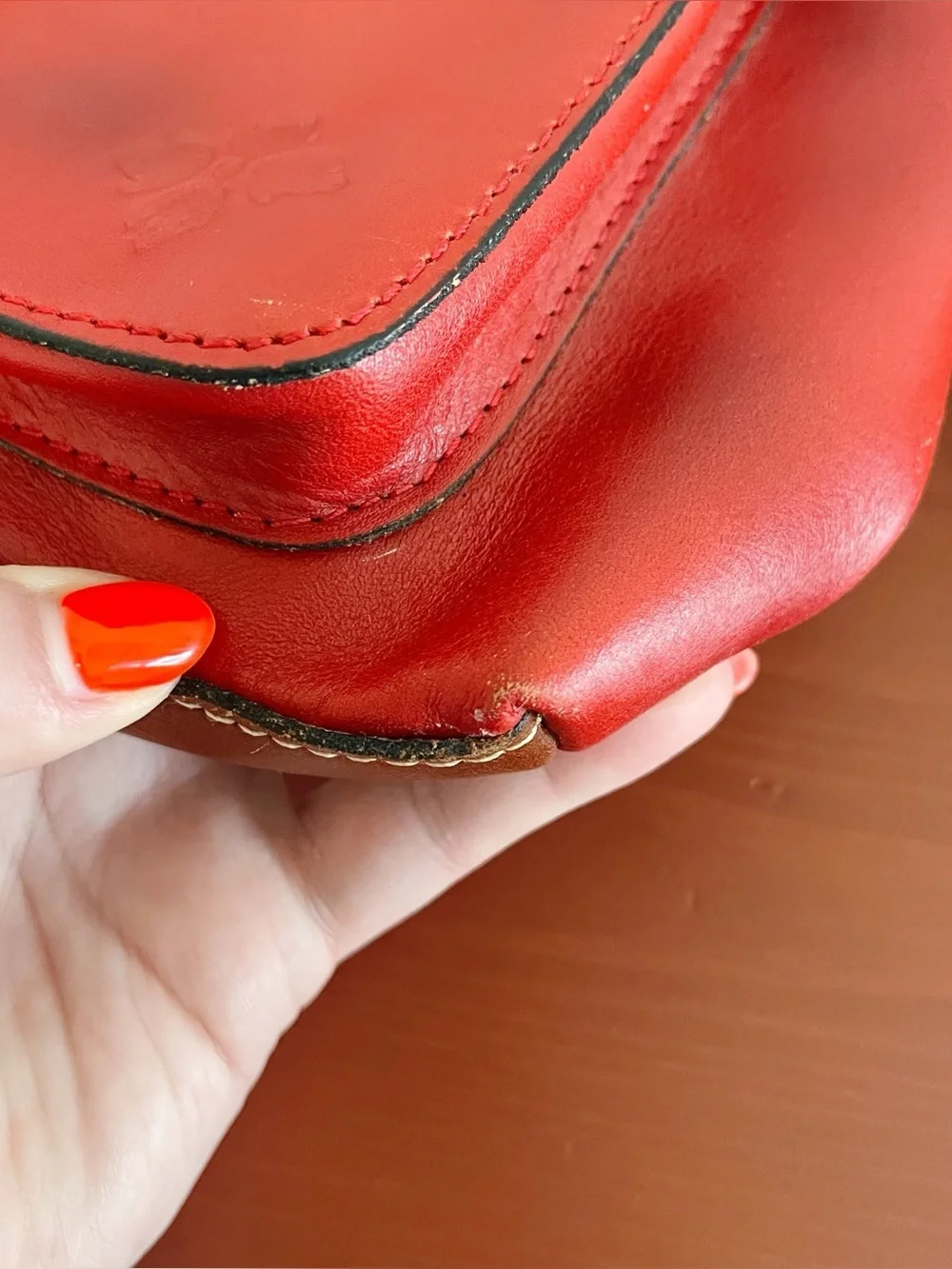 Patricia Nash NWT Avellino Oil Rubbed Leather Crossbody Purse Poppy Red